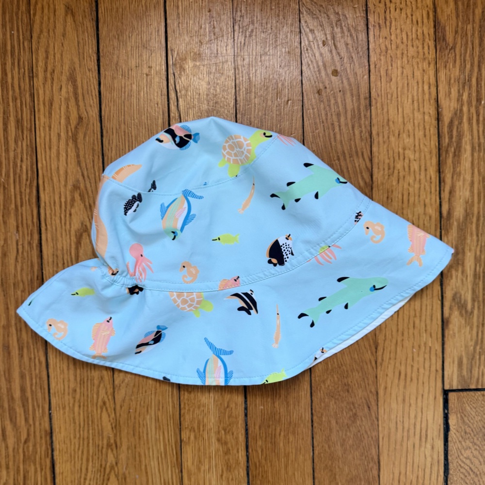 Monica + Andy Kids' Ocean Print Sun Hat - Size Large ( 1+ years)
